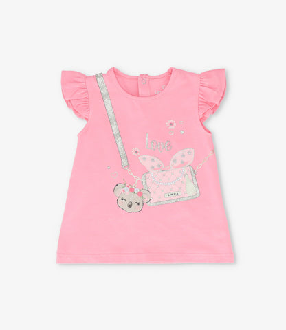 Polera bebé con diseño de cartera y koala