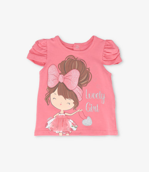 Polera bebé con estampado 3 meses / Coral