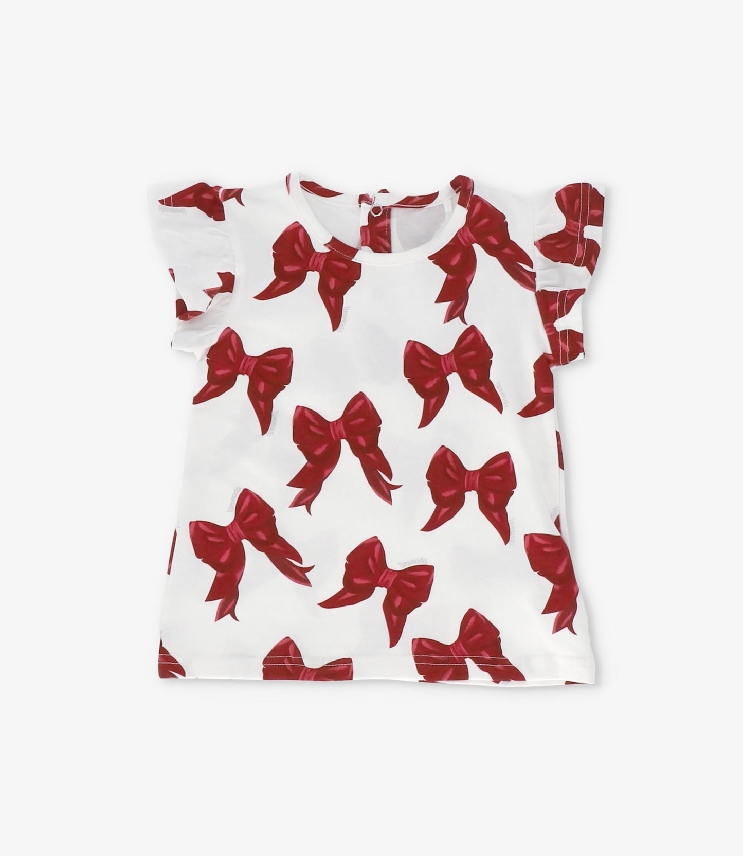 Polera bebé con lazos y vuelos 3 meses / Rojo