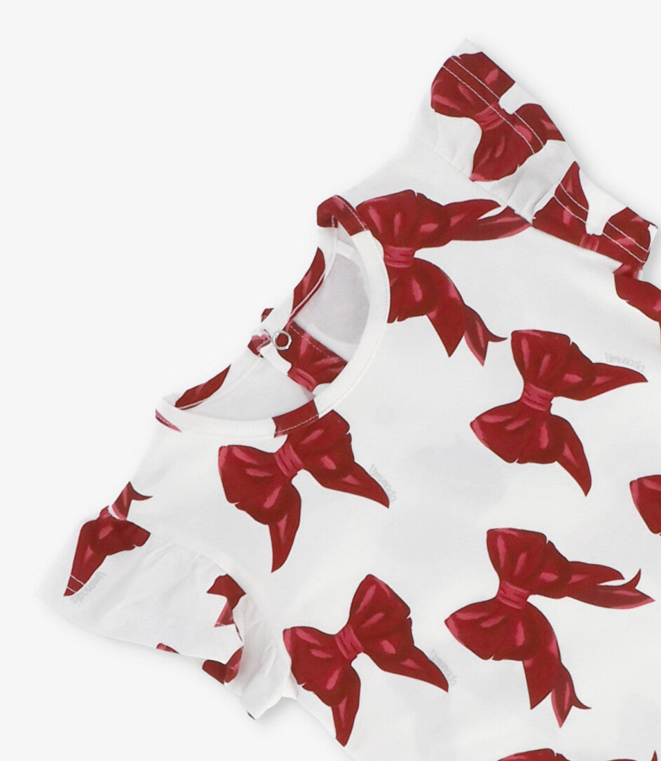 Polera bebé con lazos y vuelos 3 meses / Rojo