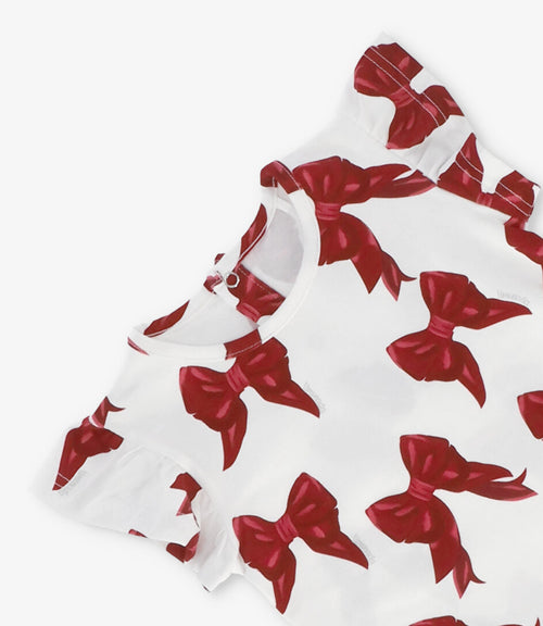 Polera bebé con lazos y vuelos 3 meses / Rojo