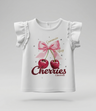 Polera bebé con vuelos y cherry