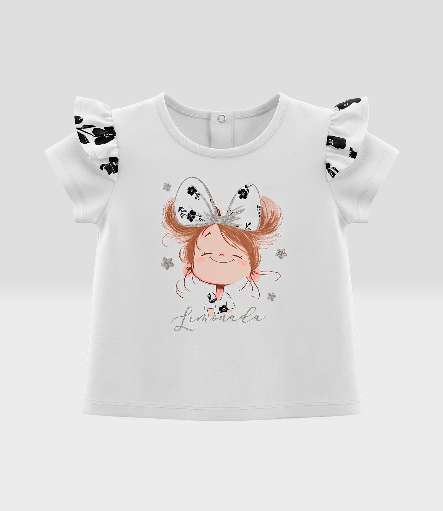 Polera bebé con vuelos 3 meses / Crudo