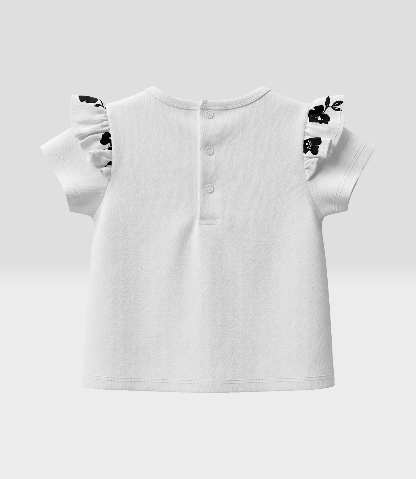 Polera bebé con vuelos 3 meses / Crudo
