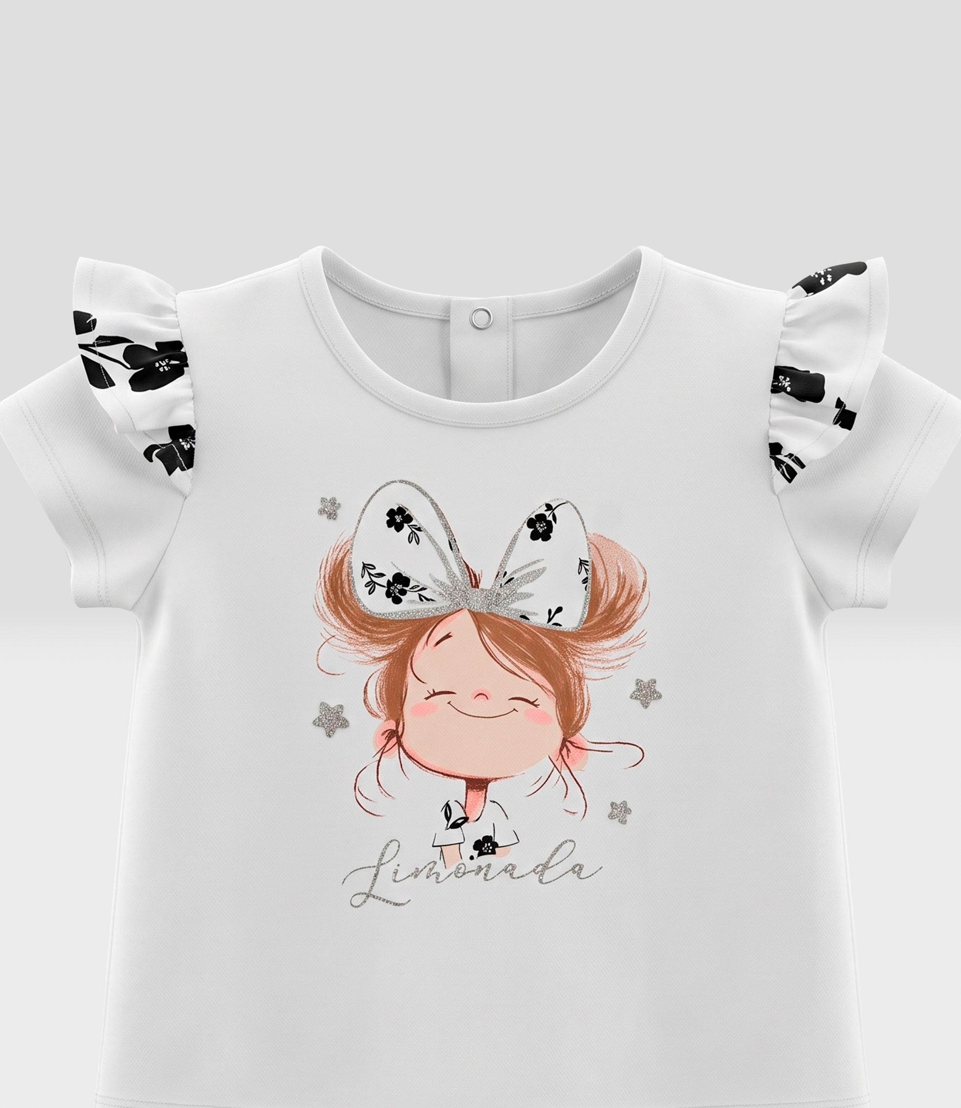 Polera bebé con vuelos 3 meses / Crudo