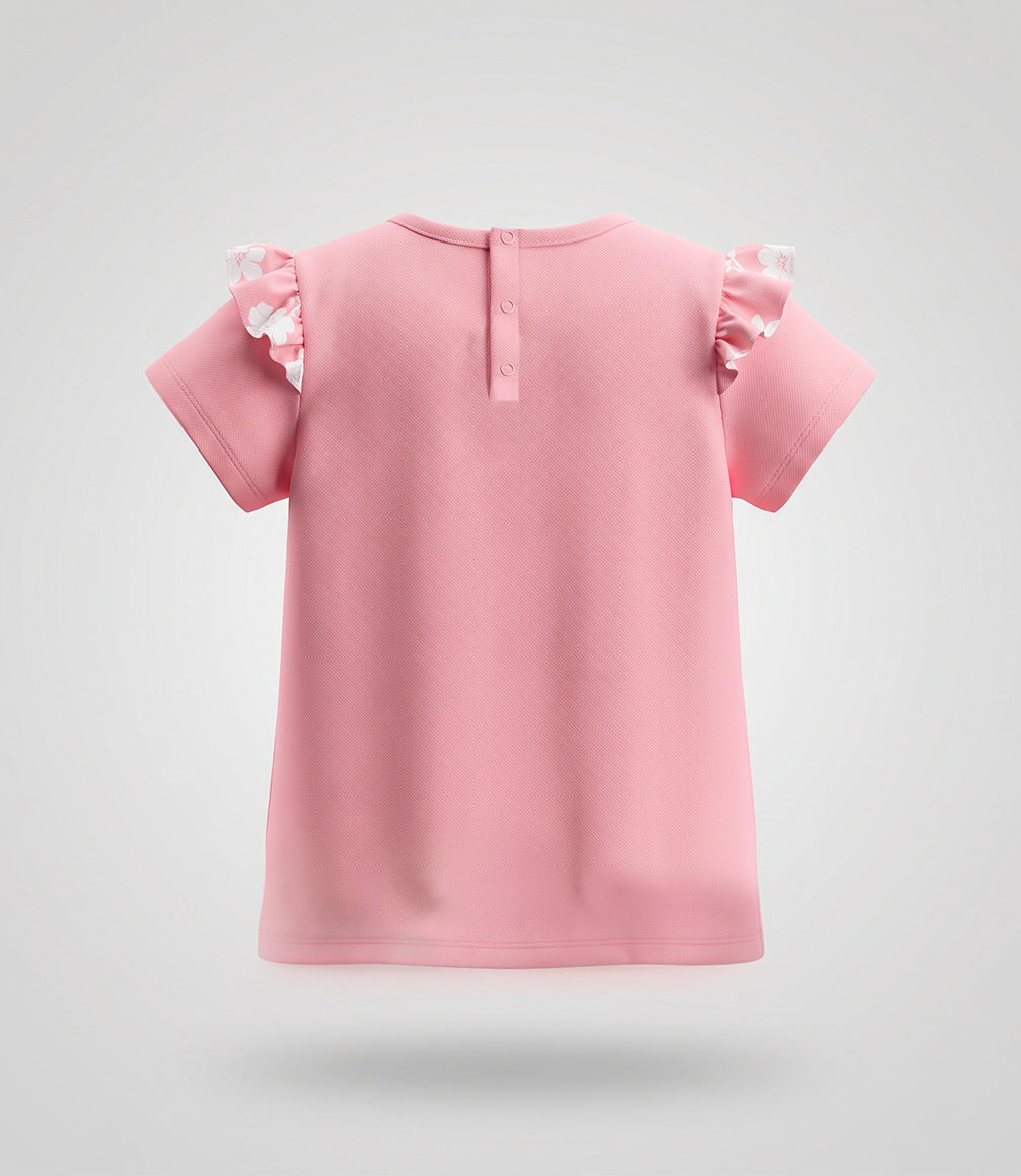 Polera bebé con vuelos 3 meses / Coral
