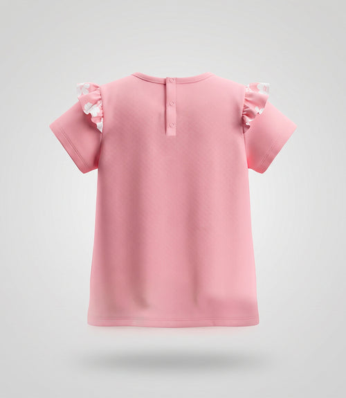 Polera bebé con vuelos 3 meses / Coral