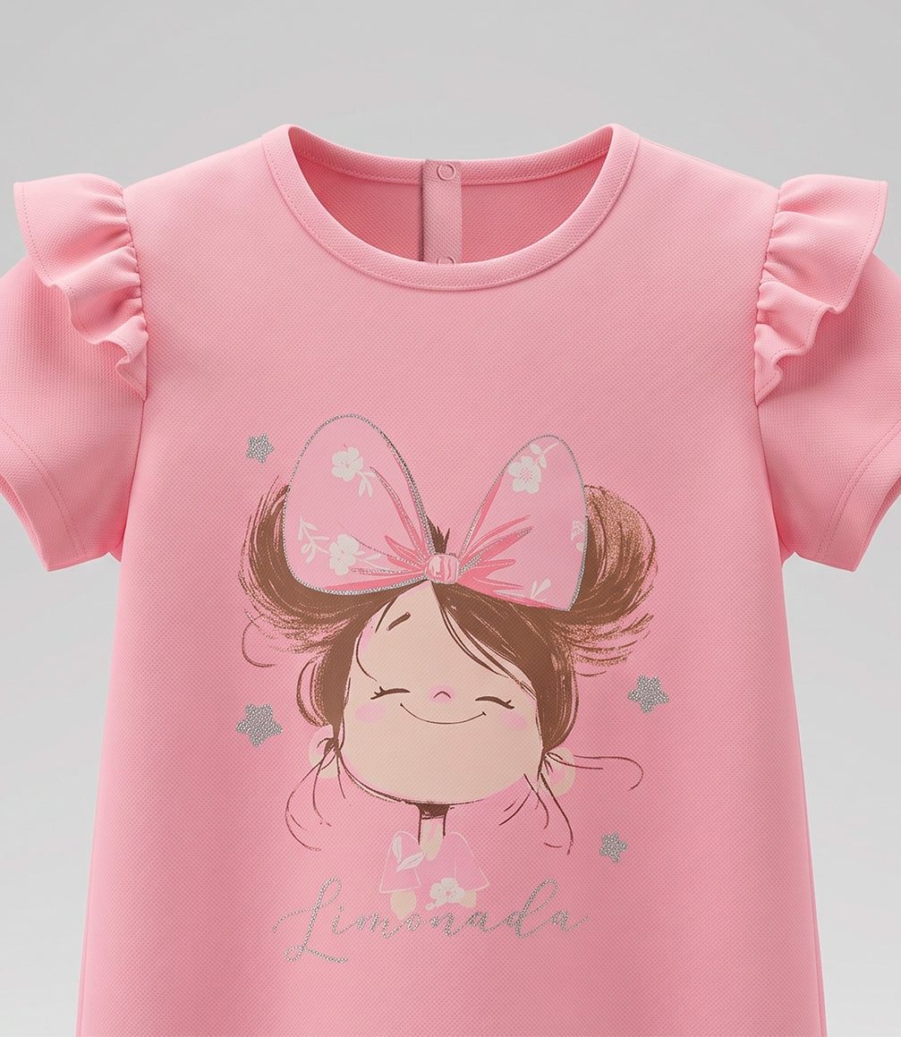 Polera bebé con vuelos 3 meses / Coral