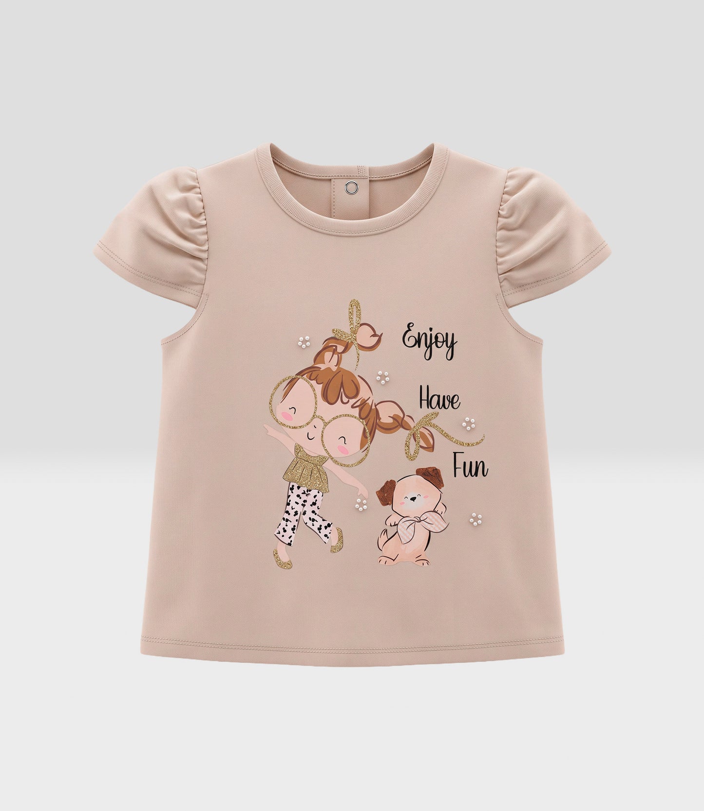 Polera bebé con perrito 3 meses / Beige