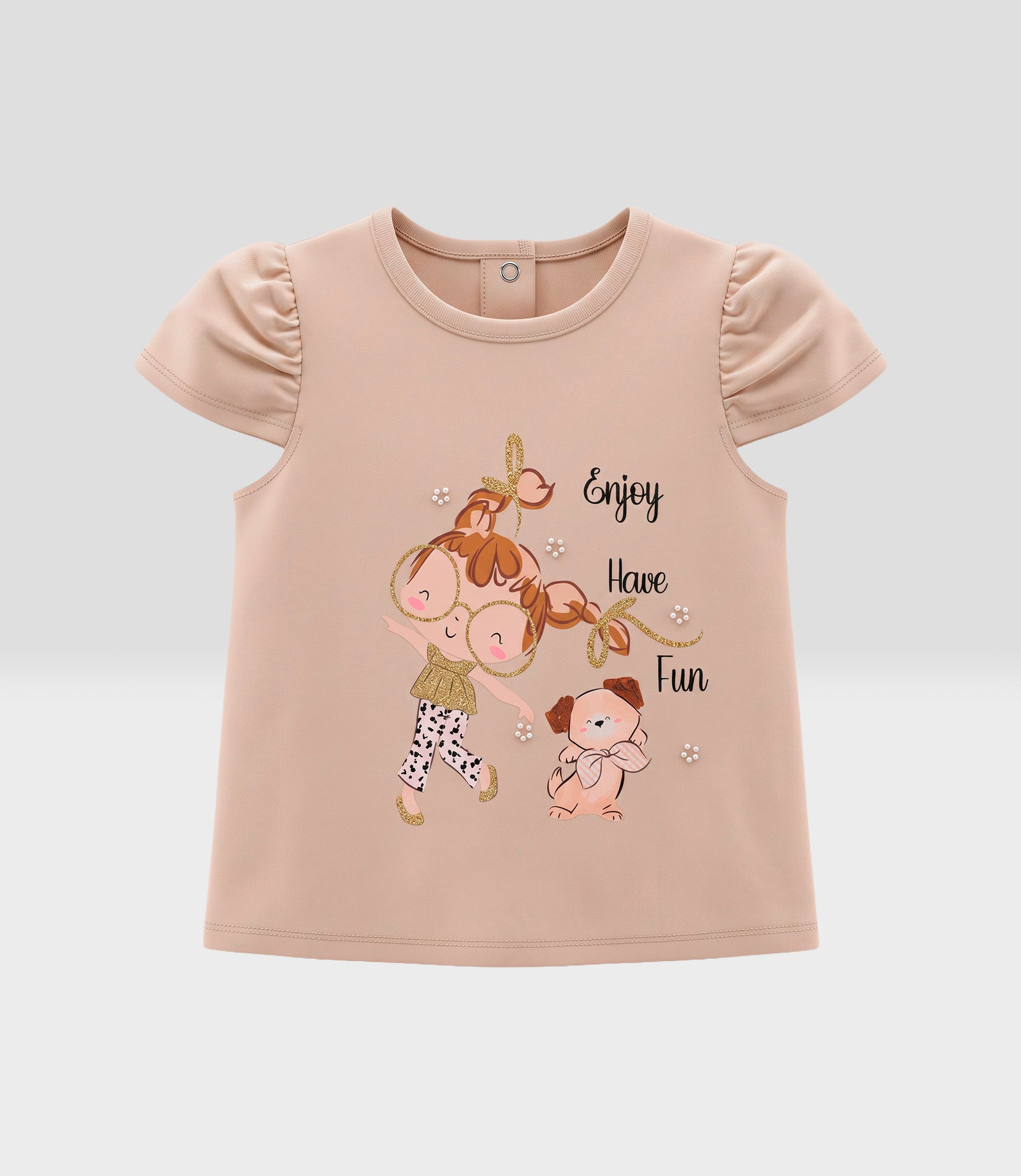 Polera bebé con perrito 3 meses / Beige