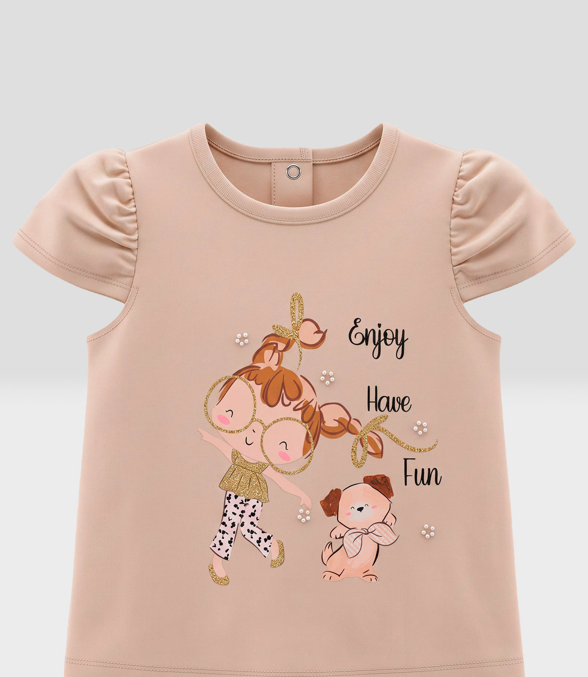 Polera bebé con perrito 3 meses / Beige