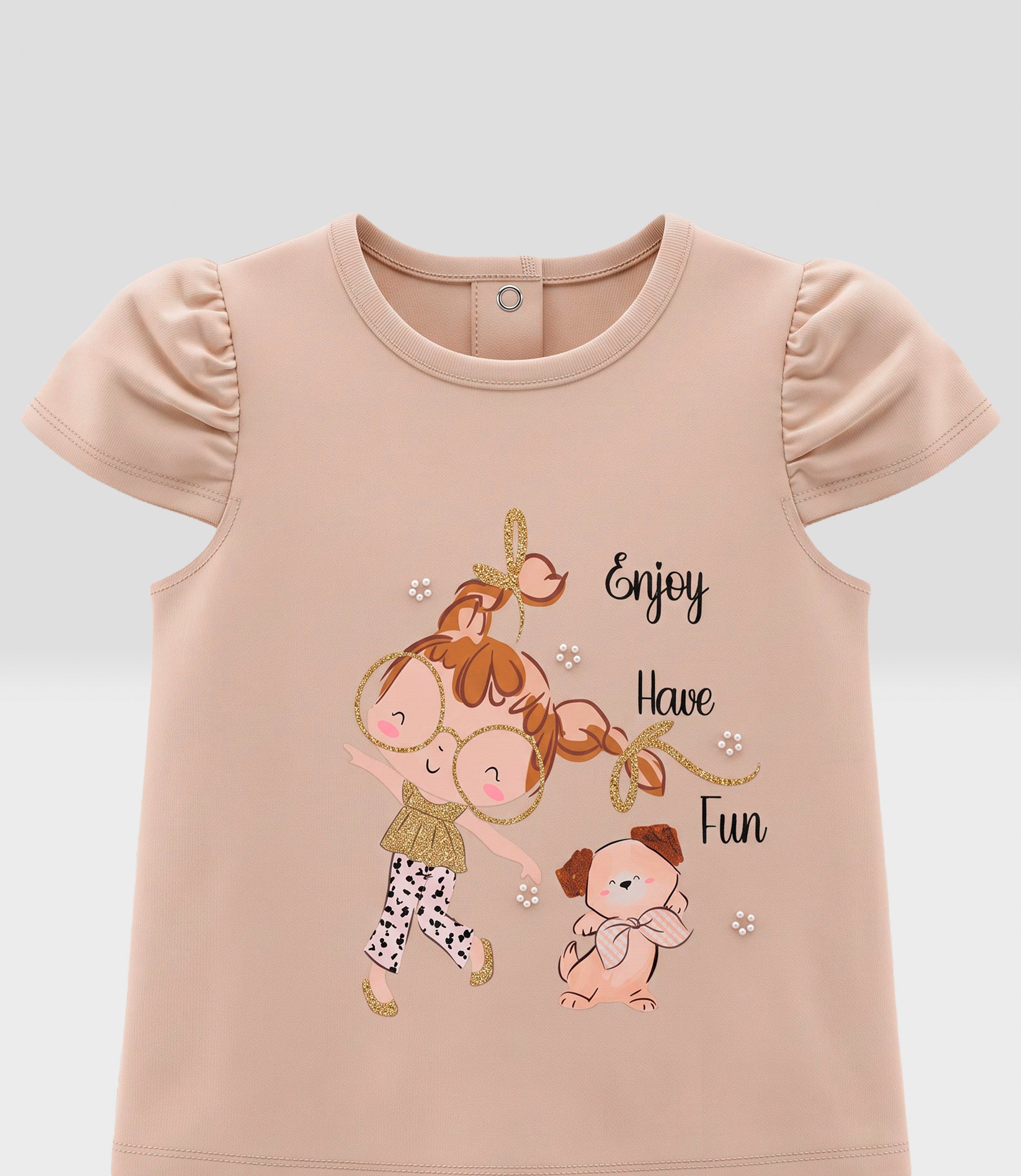 Polera bebé con perrito 3 meses / Beige