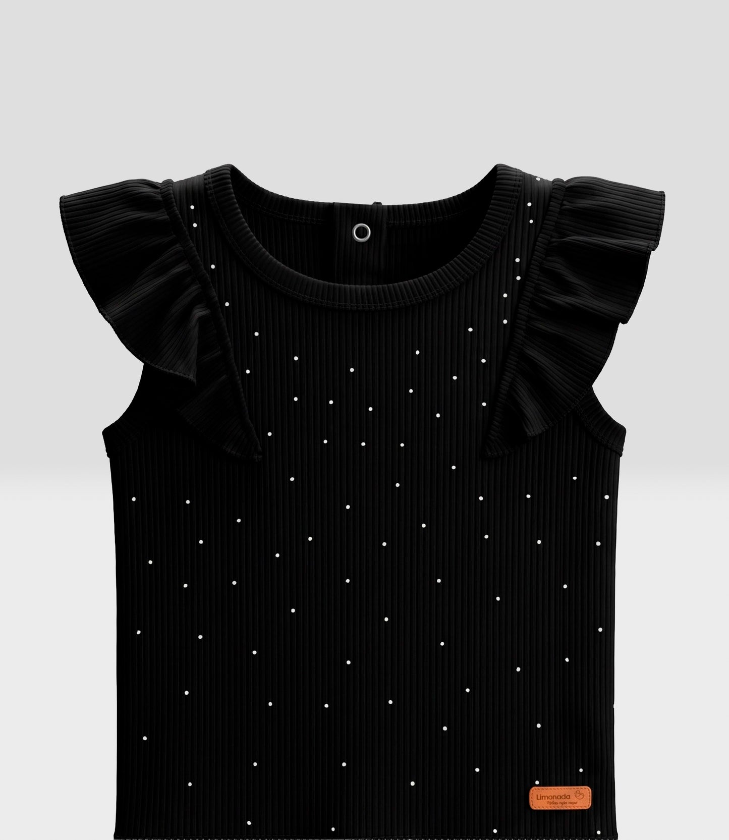 Polera bebé acanalada 3 meses / Negro
