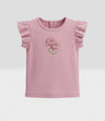 Polera bebé acanalada con flores