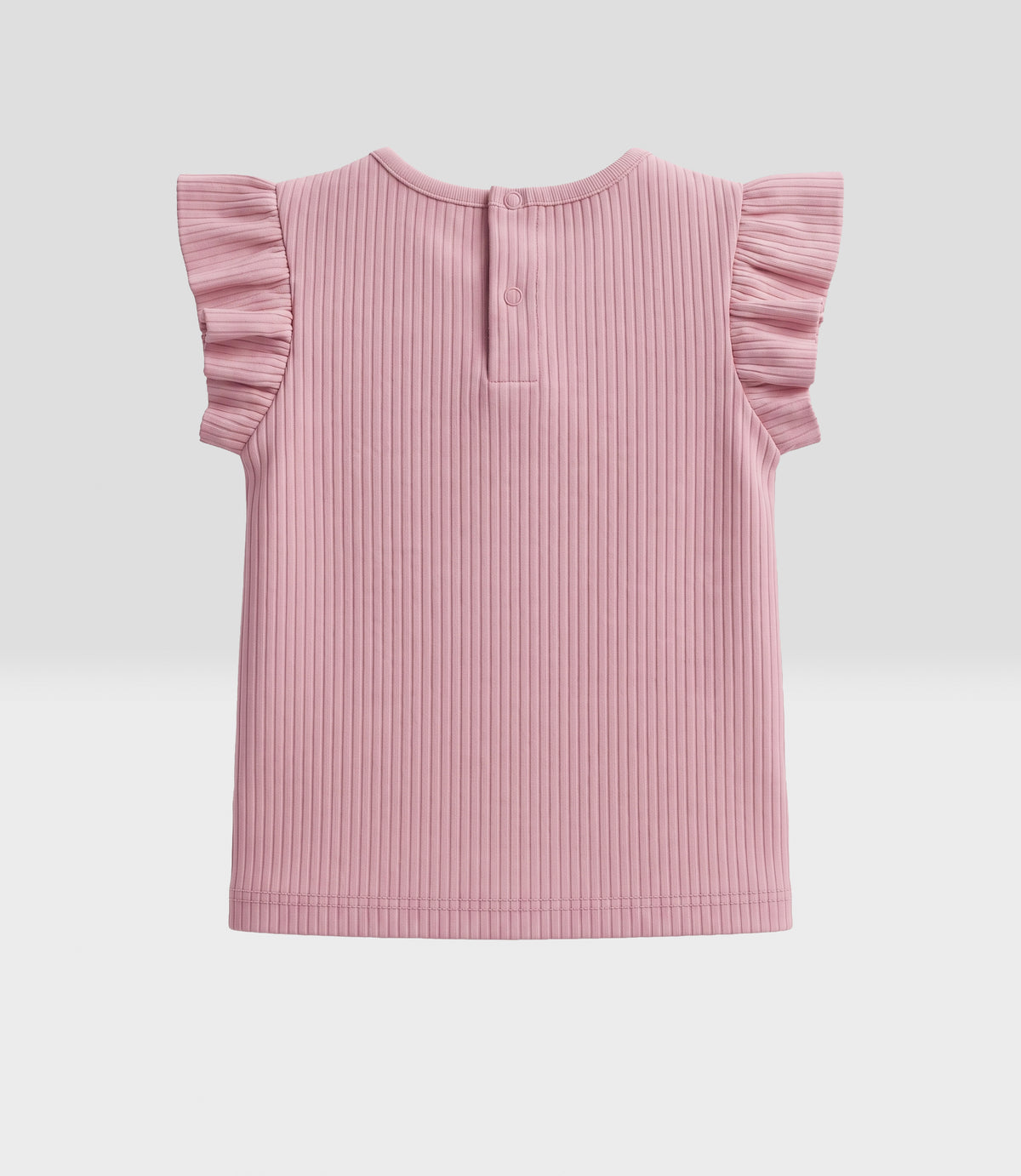 Polera bebé acanalada con flores 3 meses / Rosado
