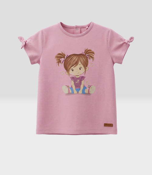 Polera bebé con estampado 3 meses / Palo Rosa