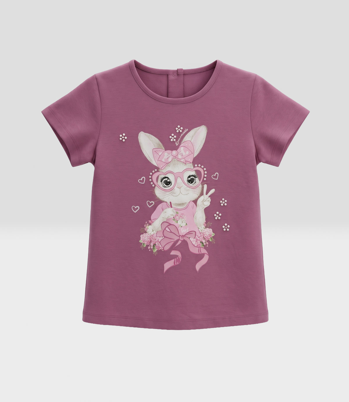 Polera bebé con conejo 3 meses / Burdeo