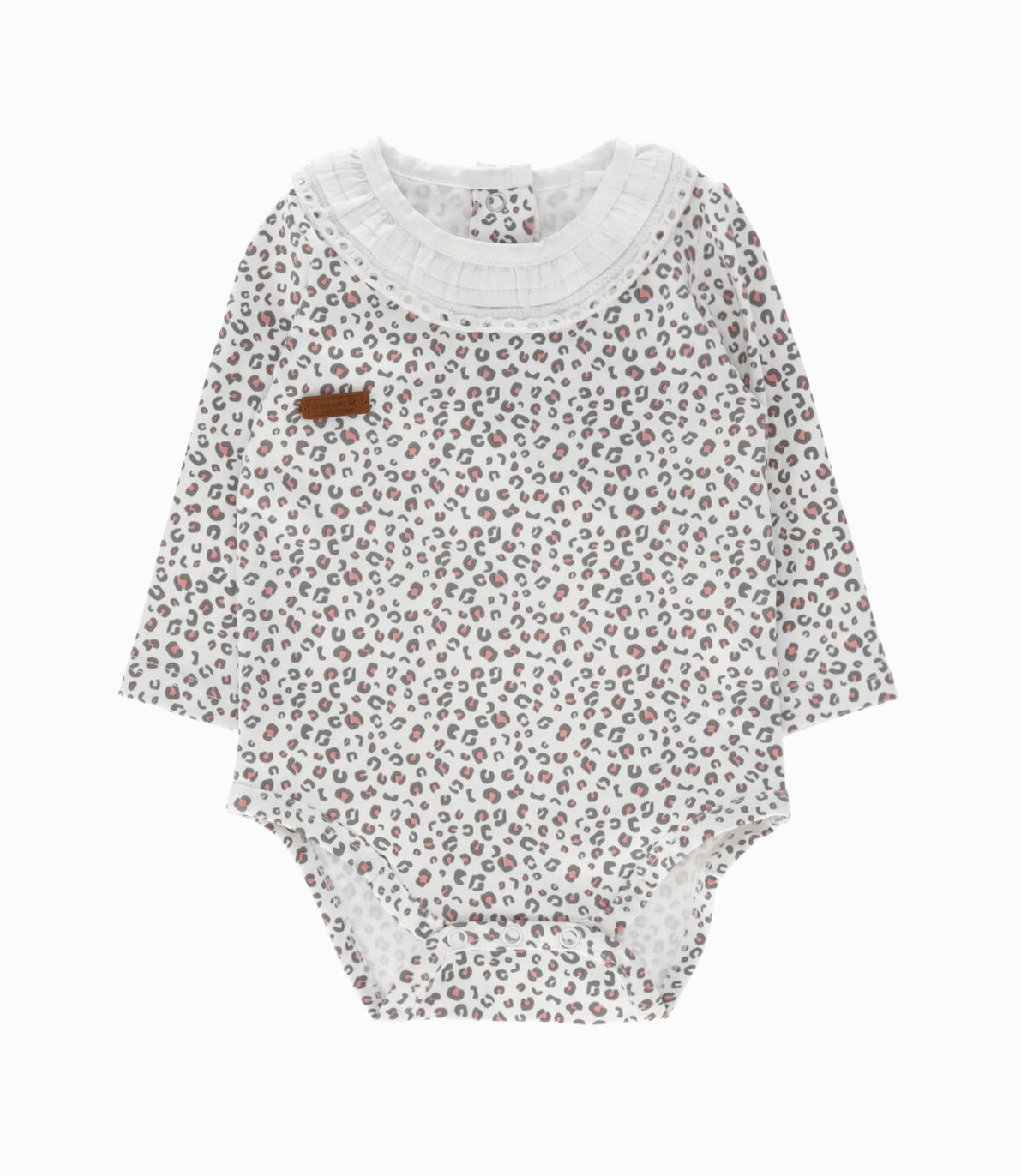 Body bebé niña animal print 3 meses / Blanco