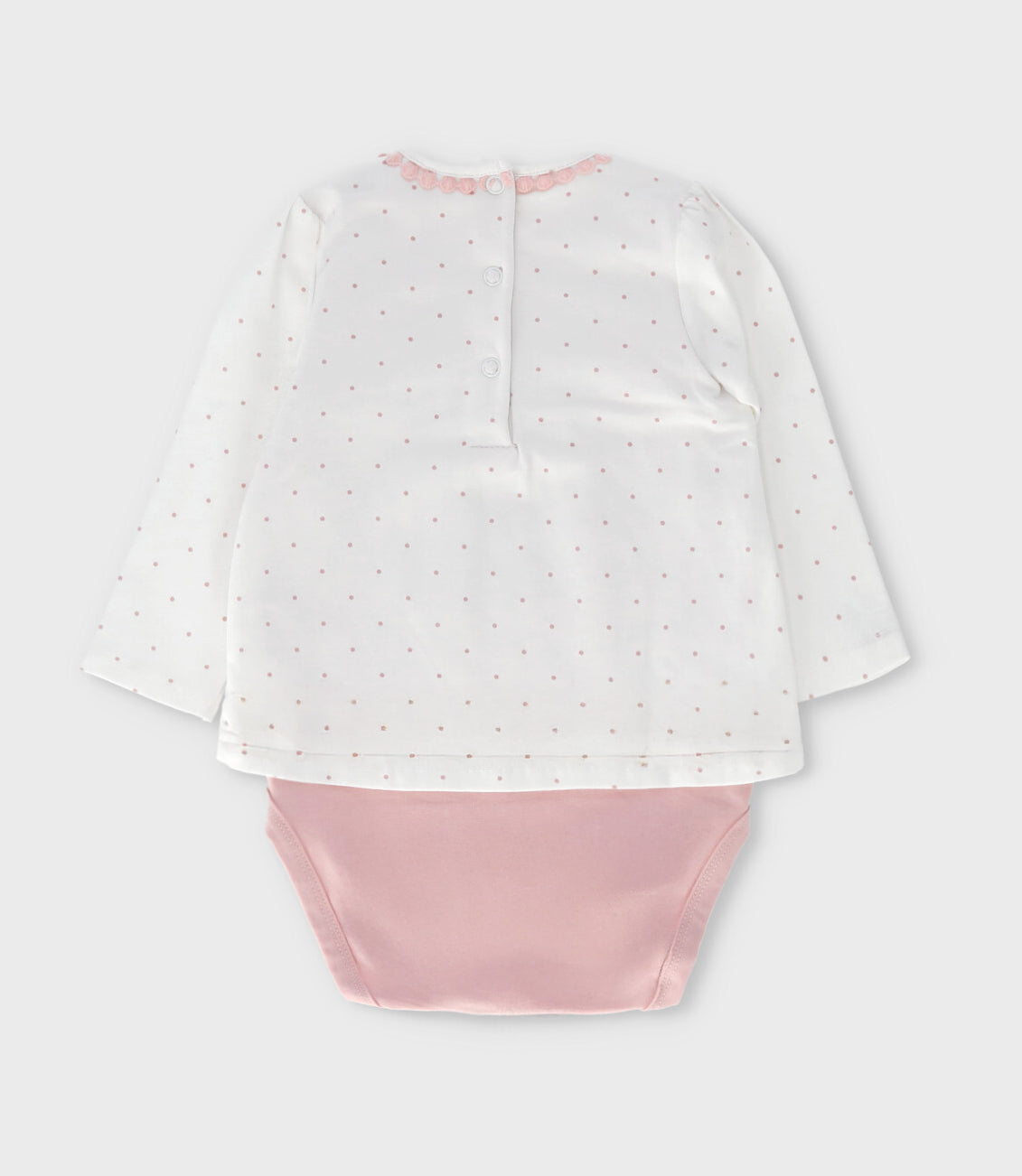 Body bebé niña con polera 3 meses / Rosado