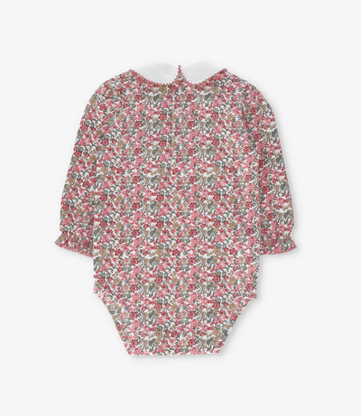 Body bebé floreado 3 meses / Coral