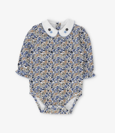 Body bebé floreado 3 meses / Azul Marino