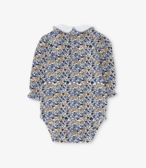 Body bebé floreado 3 meses / Azul Marino
