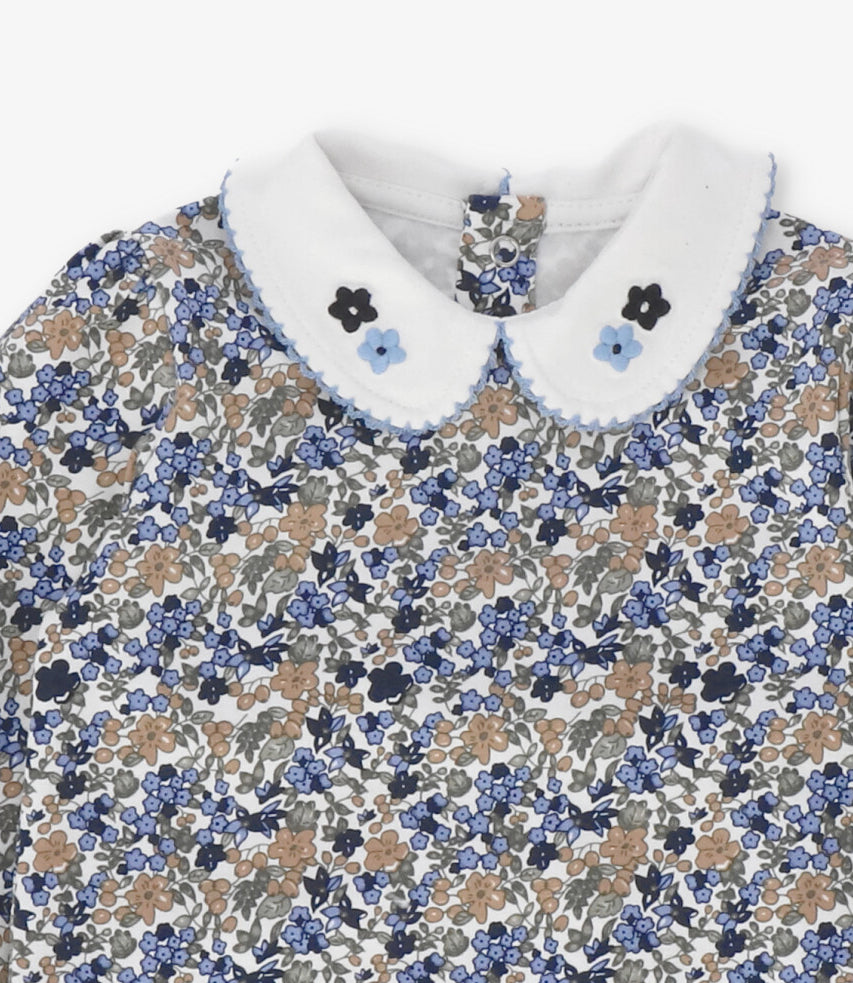 Body bebé floreado 3 meses / Azul Marino