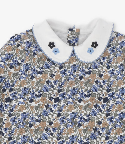 Body bebé floreado 3 meses / Azul Marino