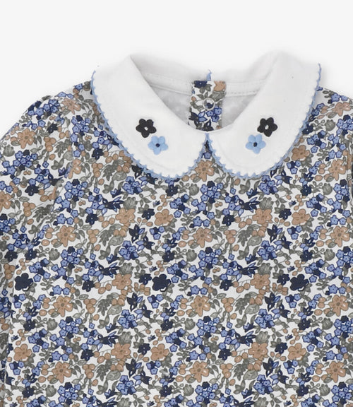 Body bebé floreado 3 meses / Azul Marino