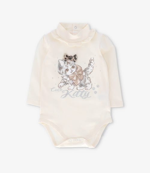 Body bebé con gatito 3 meses / Crudo