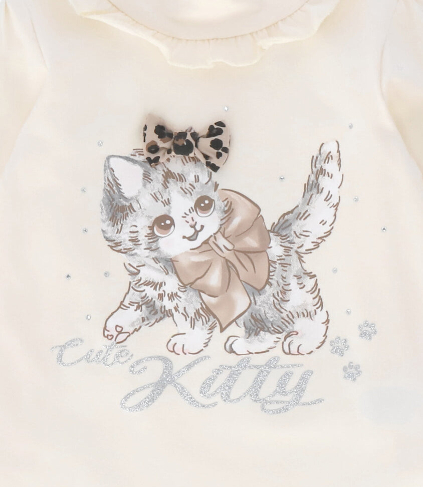 Body bebé con gatito 3 meses / Crudo