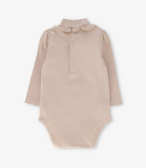 Body bebé con gatito 3 meses / Beige