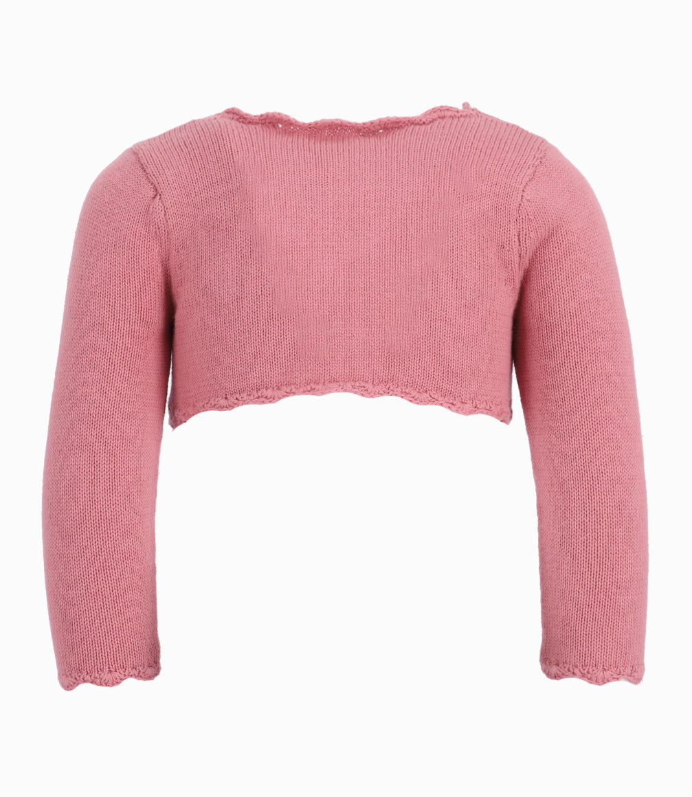 Chaleco Bebé Con Flores 3 meses / Palo Rosa