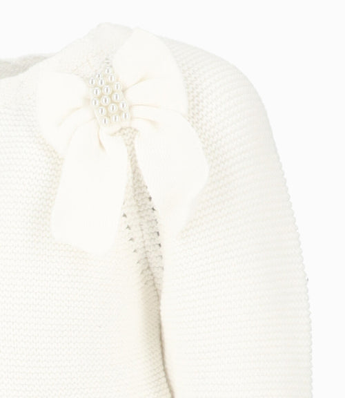 Chaleco bebé niña tejido 3 meses / Blanco