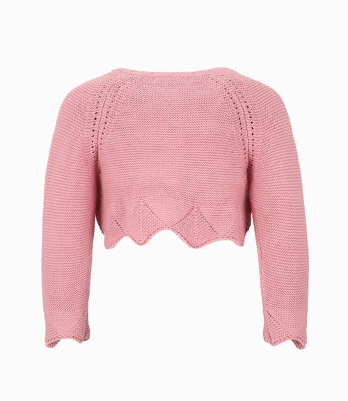 Chaleco bebé niña tejido 3 meses / Blanco