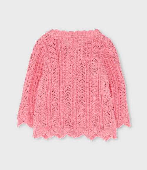 Chaleco bebé con bordado 3 meses / Coral