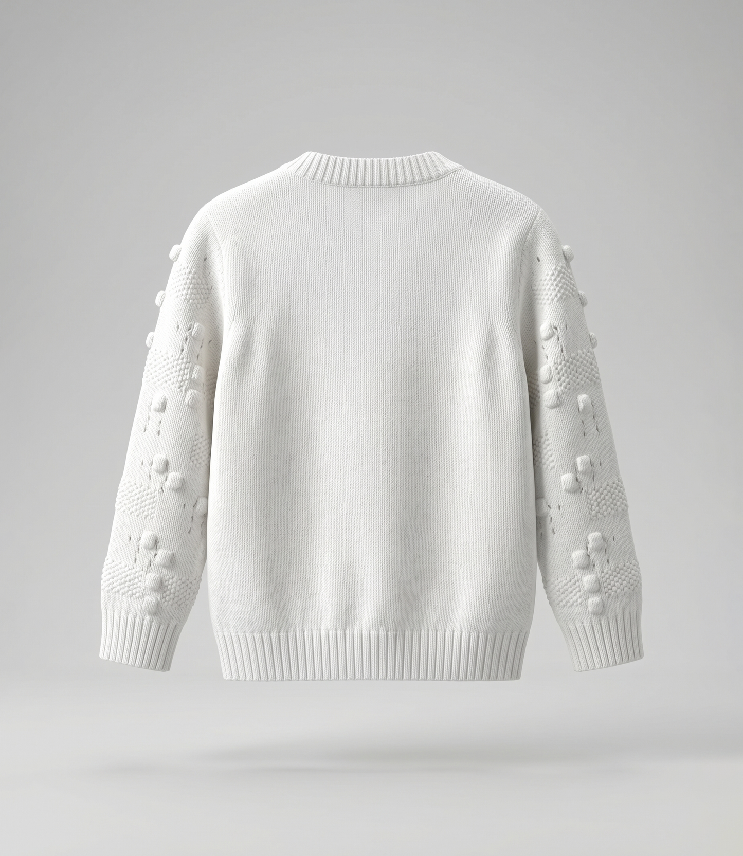 Chaleco bebé cardigan con bordados 3 meses / Crudo