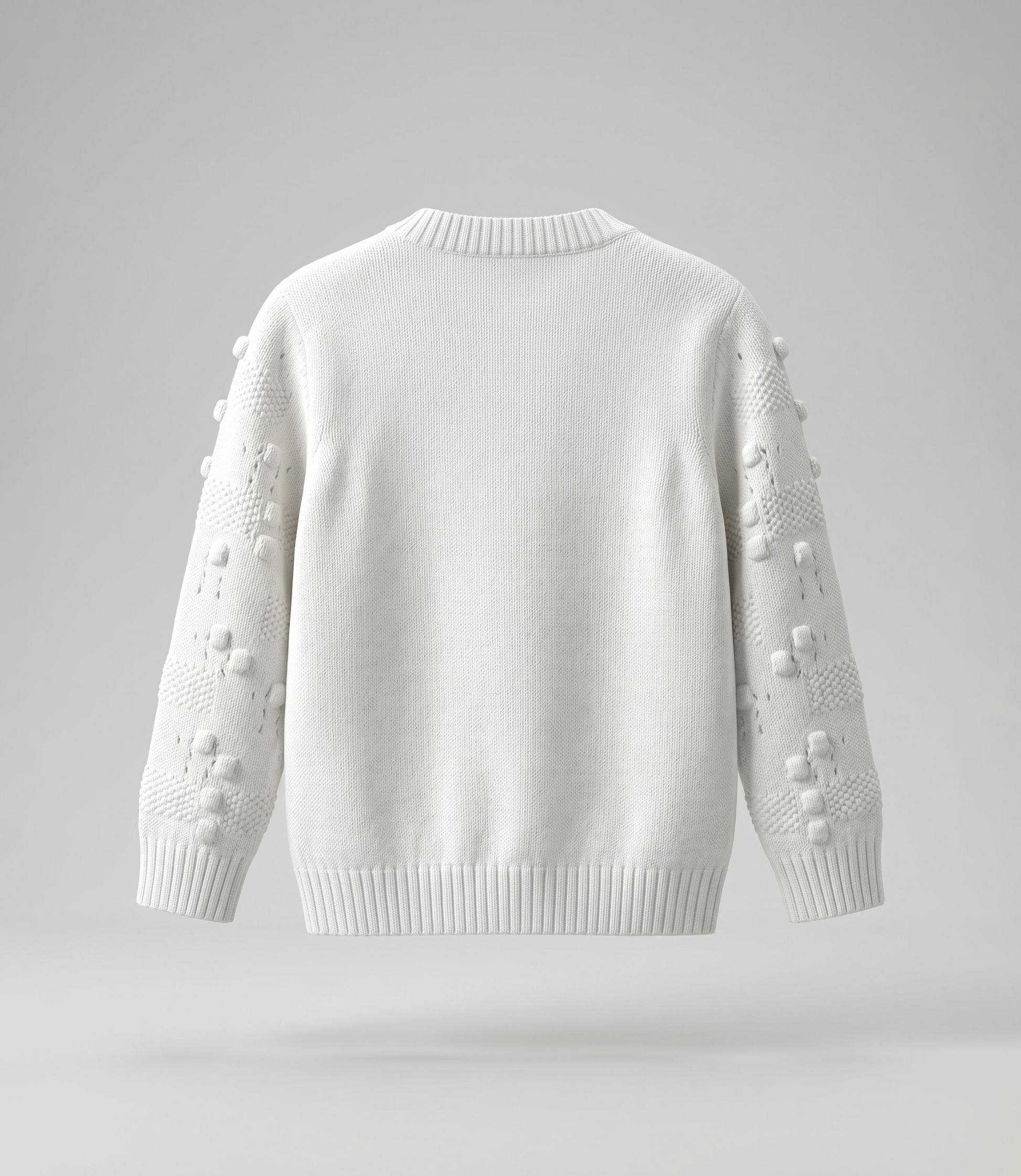 Chaleco bebé cardigan con bordados 3 meses / Crudo