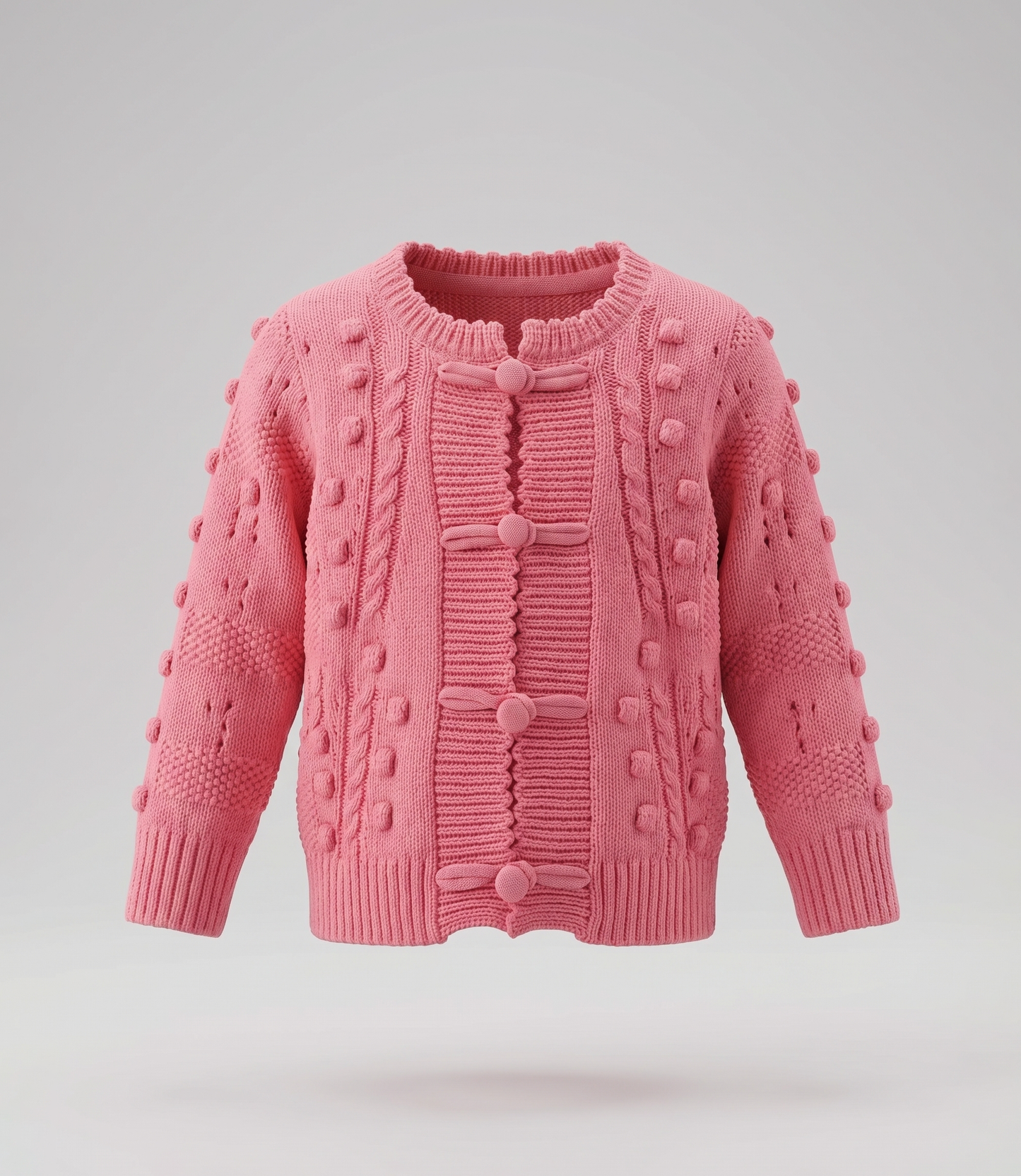 Chaleco bebé cardigan con bordados 3 meses / Coral