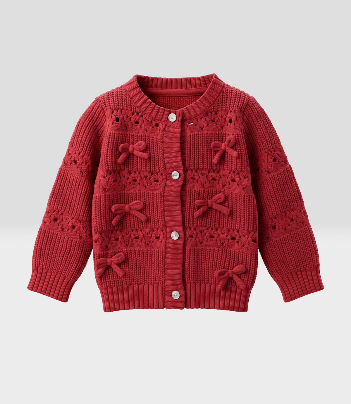 Chaleco bebé cardigan con lazos 3 meses / Frambuesa