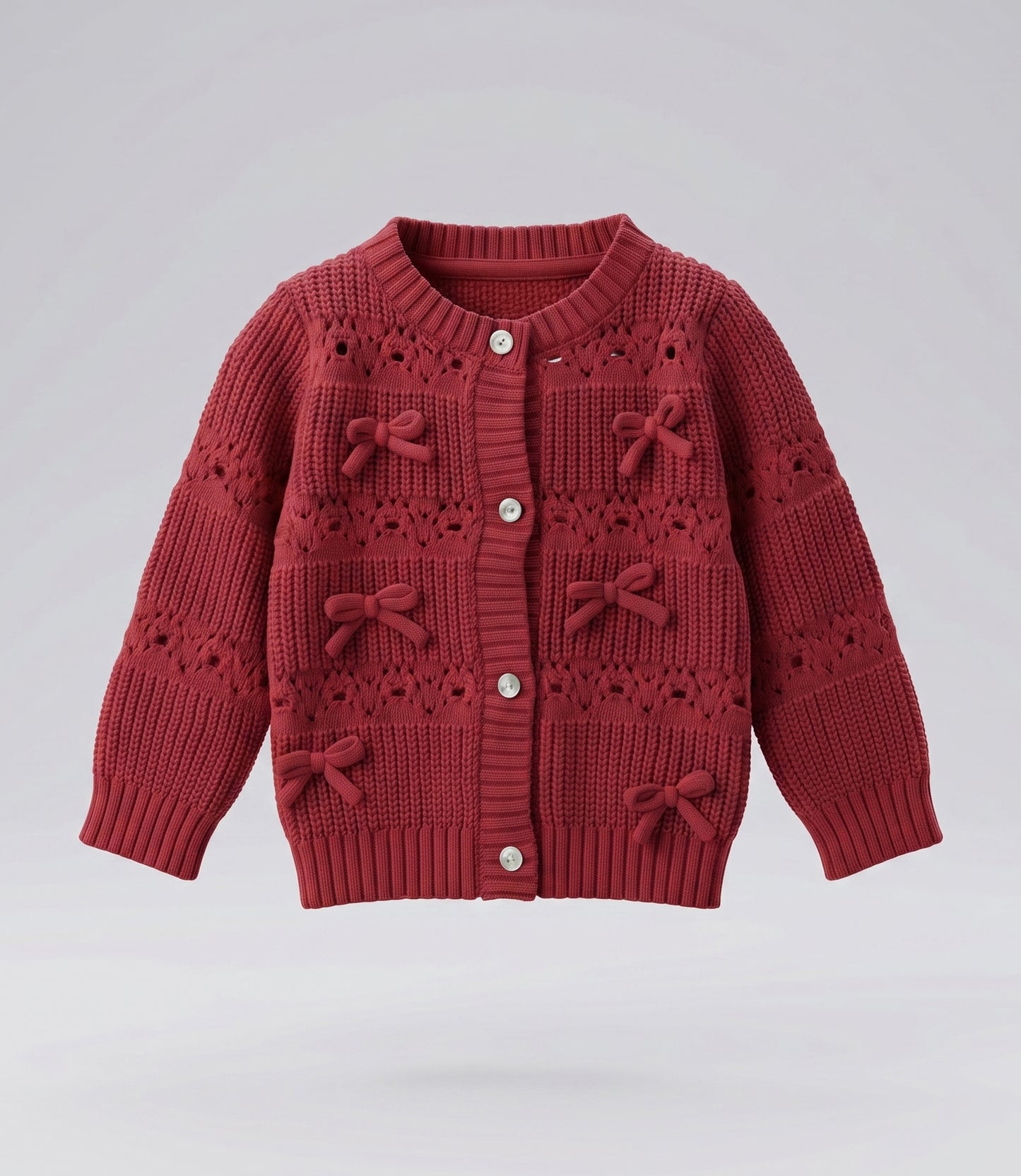 Chaleco bebé cardigan con lazos 3 meses / Frambuesa