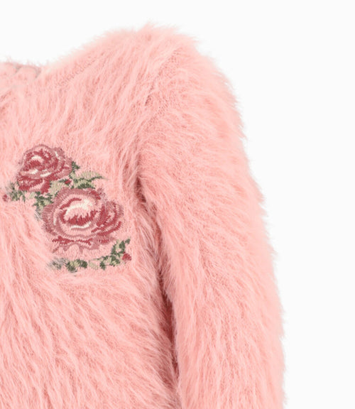 Chaleco Bebé Con Flores Bordadas