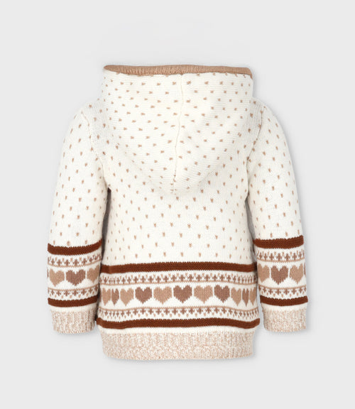 Chaleco bebé niña tejido 3 meses / Blanco