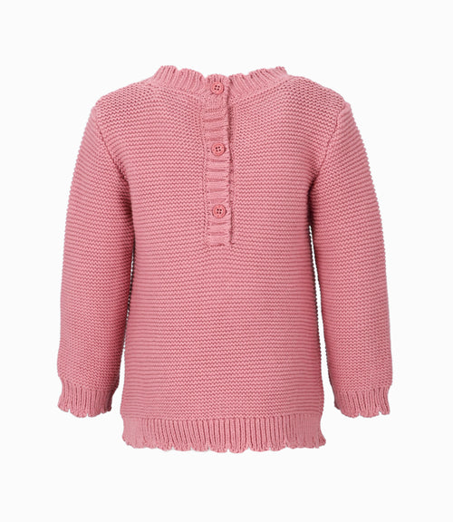 Chaleco bebé niña con perrito 3 meses / Coral