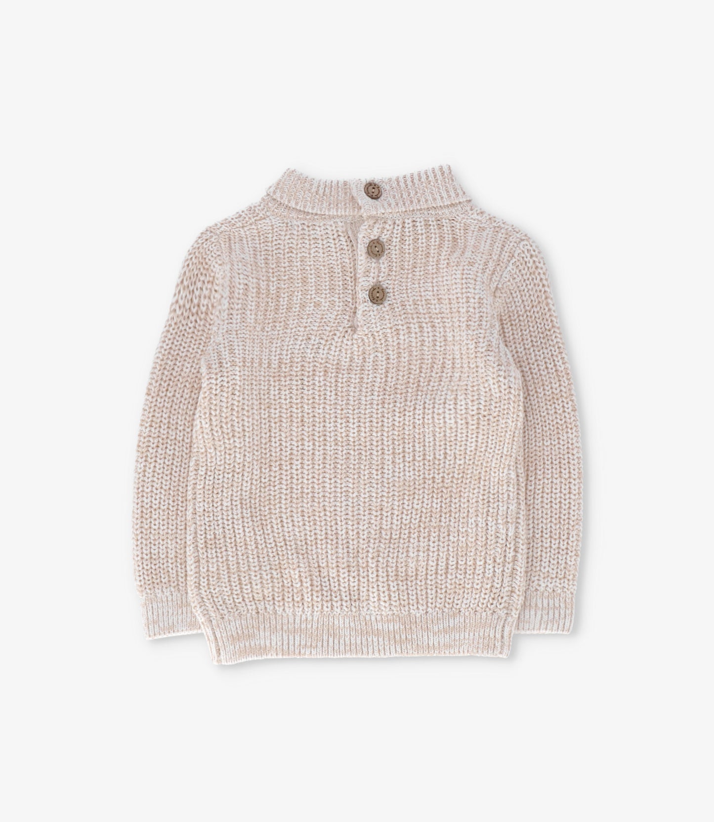Chaleco bebé cuello alto 3 meses / Crudo