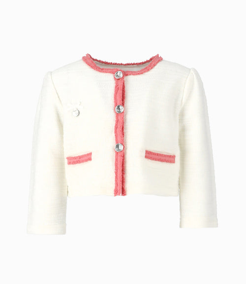 Chaqueta bebé crop 3 meses / Blanco