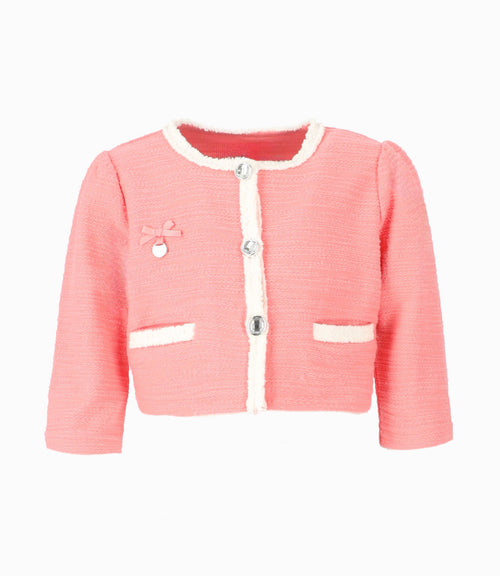 Chaqueta bebé crop 3 meses / Coral