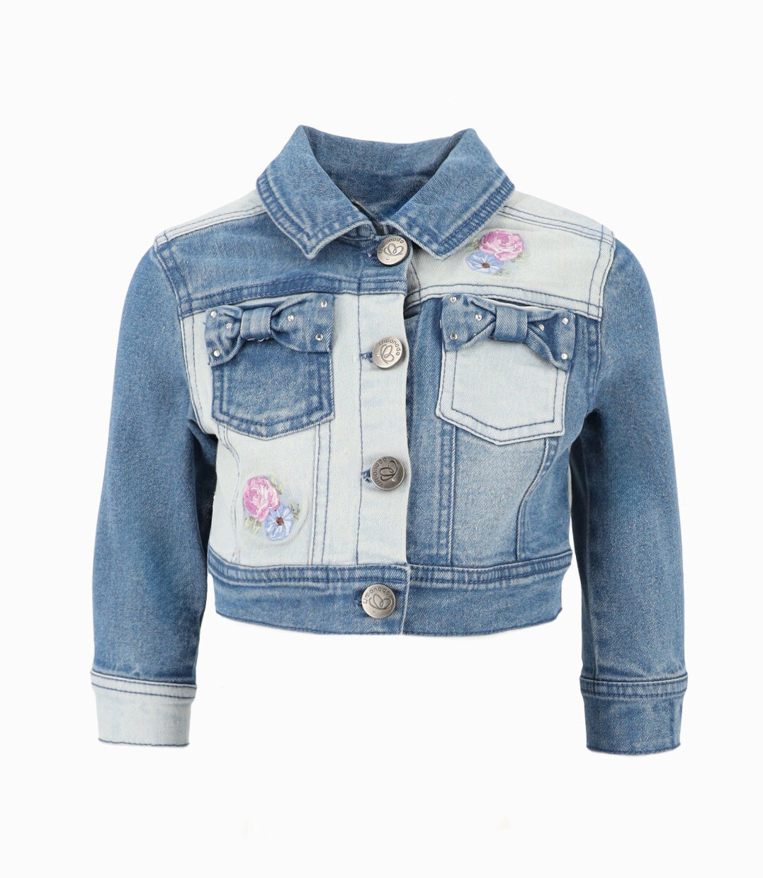 Chaqueta bebé bicolor - 3 meses / Celeste