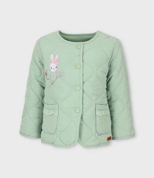 Chaqueta bebé floreada 3 meses / Verde