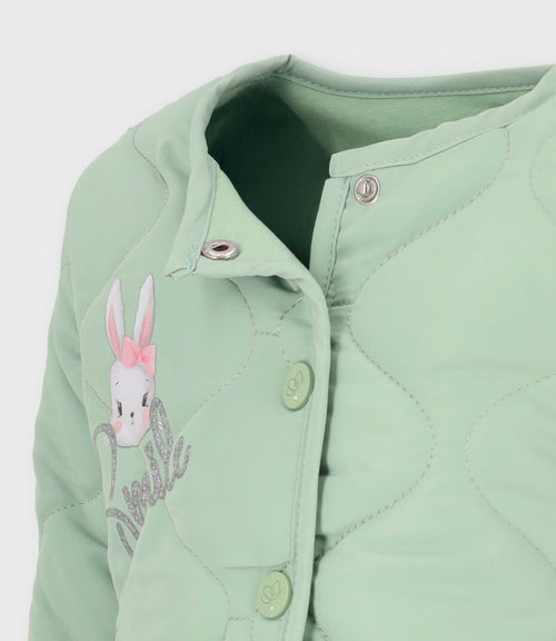 Chaqueta bebé floreada 3 meses / Verde